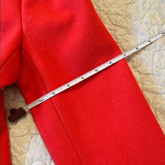 JCrew Coral Ruched Collar Wool Coat.  Size 10.  Great Used Condition. - Picture 14 of 15